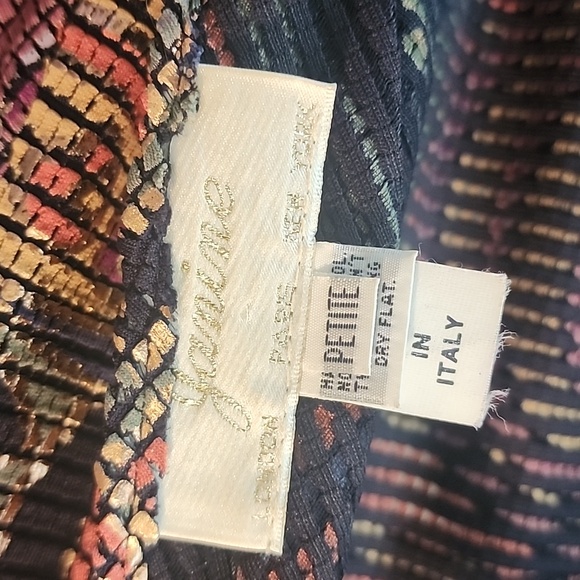 🔥Janine of London Metallic Mosaic + Gold Dress Sz Small Made in Italy 🇮🇹 - Picture 14 of 16